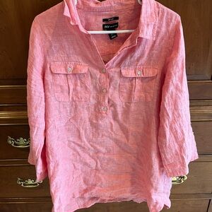 JNY Pink Button-Up Blouse